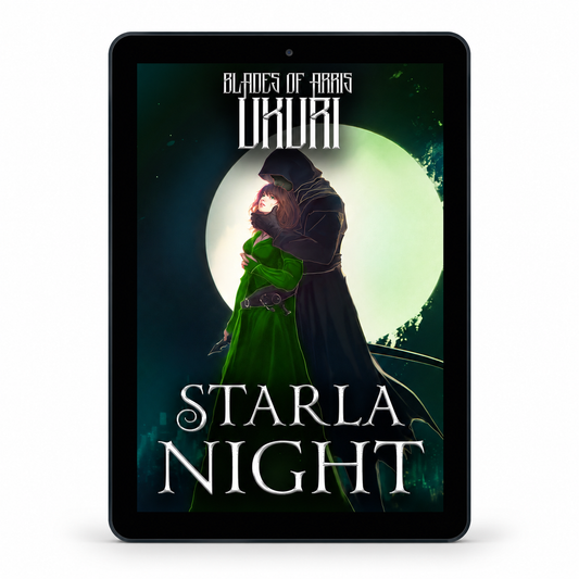 Blades of Arris: Ukuri ebook on a tablet — current illustrated cover